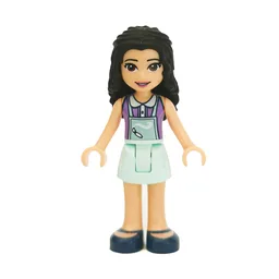 Emma - Medium lavender Top, Light Aqua Apron