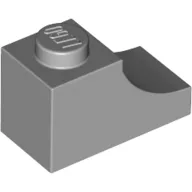 Brick Curved 2 x 1 with Inverted Cutout / Light Bluish Gray