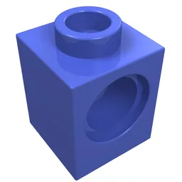 Technic Brick 1 x 1 with Pin Hole / Royal Blue