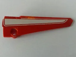 Technic, Panel Fairing # 6 Long Smooth, Side B with White Wide Stripe Pattern (Sticker) - Set 8258