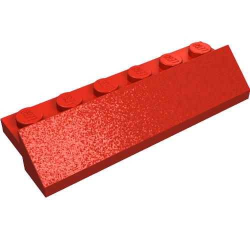 Lego Brick Sloped 45° 2 x 6 x 2/3 / Red