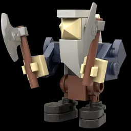 Medieval Dwarf with two axes