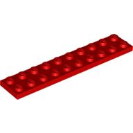 Lego Plate 2 x 10 / Red