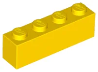 Brick 1 x 4 / Yellow