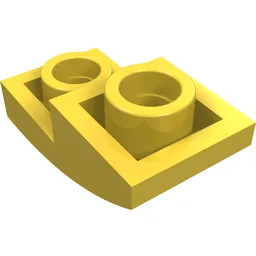 Brick Curved Inverted 2 x 1 / Yellow