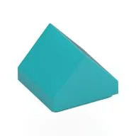 Brick Sloped Double 45° 1 x 1 / Medium Azure
