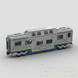 Santa fe double decker canopy passanger train car