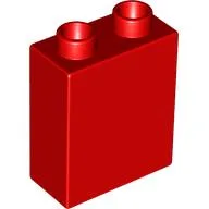 Duplo Brick 1 x 2 x 2 with 'Happy Holidays' and 'LEGOLAND CALIFORNIA' Print / Red