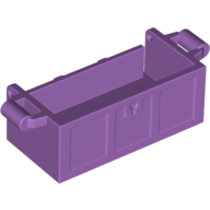 Lego Treasure Chest Bottom with Rear Slots, No Groove / Medium Lavender