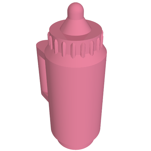 Lego Belville / Scala, Equipment Baby Bottle / Water Bottle / Medium Dark Pink