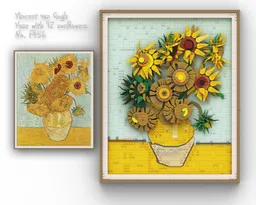 Vase with 12 sunflowers Van Gogh