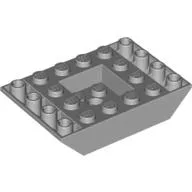 Brick Sloped Inverted 45° 6 x 4 Double with Recessed Center / Light Bluish Gray