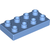 Lego Duplo Plate 2 x 4 / Medium Blue