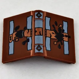 Book 2 x 3 with Lock and Soiled Spots Print / Brown