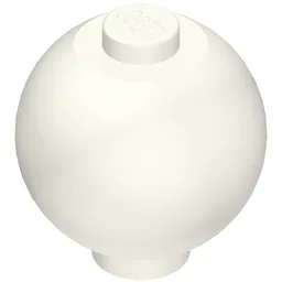 Brick Round 2 x 2 Sphere with Stud [Plain] / White