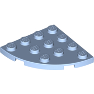 Lego Plate Round Corner 4 x 4 / Bright Light Blue
