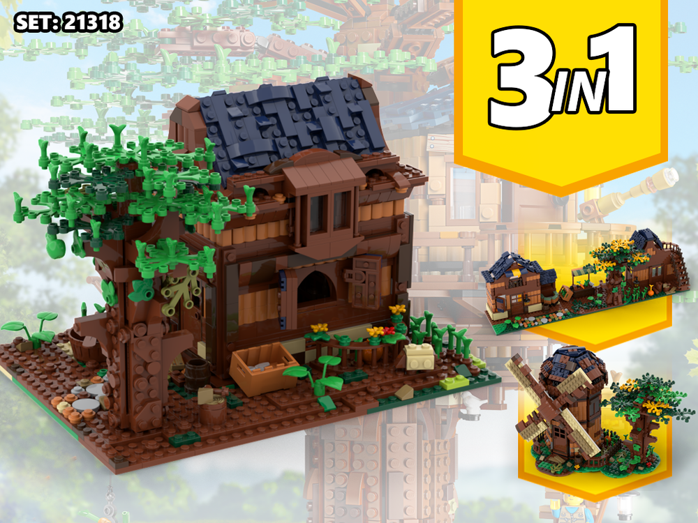 Lego 3 IN 1 Alternative Build for set 21318 (3 MOCs)