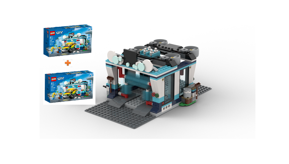 Lego Modular Car Wash - Modification of 2x Sets 60362