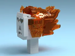 Ghost Rider Brick Head