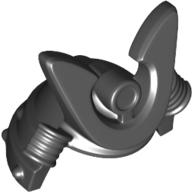 Lego Helmet, Ninja (Samurai) Kabuto with Large Curved Crest and Rivets / Black