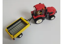 Red Tractor with Trailer