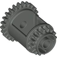 Lego Technic Gear Differential, 24 -16 Tooth with Clutch on Both Sides / Dark Gray