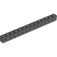 Technic Brick 1 x 14 [13 Pin Holes] / Dark Gray