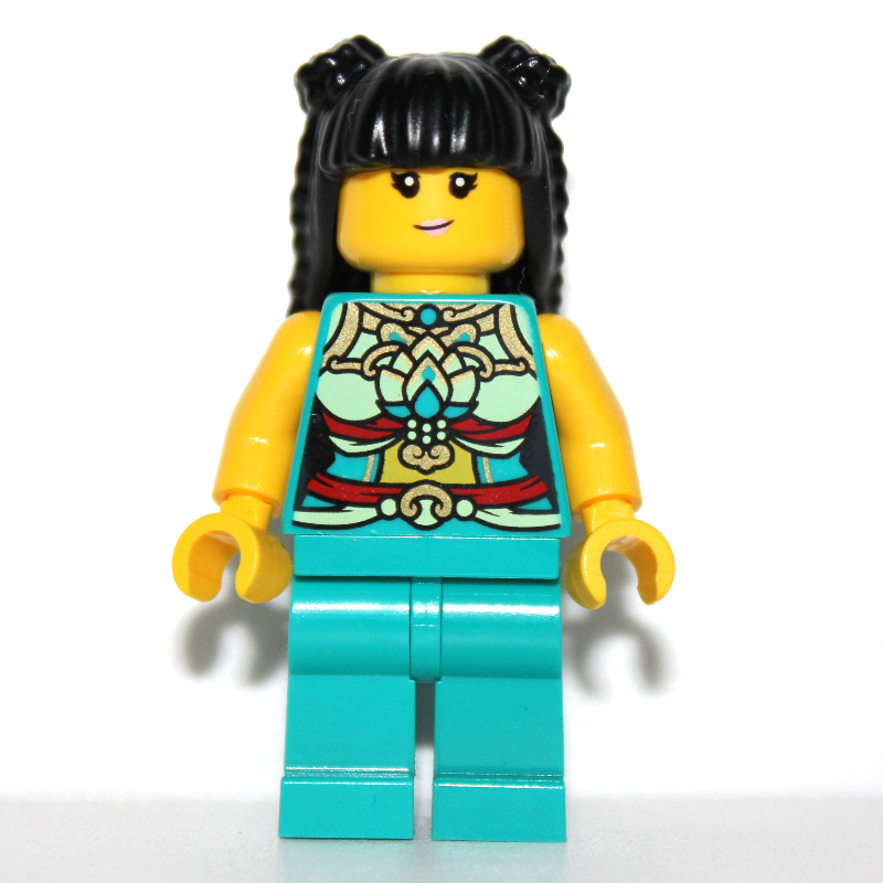 Lego Dark Turquoise Torso, Chinese Decorations, Dark Turquoise Legs, Black Hair Long
