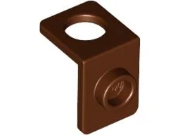 Minifig Neckwear Bracket [One Stud] - Reinforced / Reddish Brown