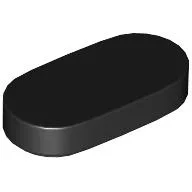 Tile Round 1 x 2 / Black