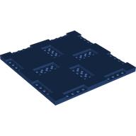Lego Plate Special 16 x 16 x 2/3 with Eight Recessed Edges with 1 x 4 Studs and Four Recessed Centers with 2 x 4 Studs / Dark Blue