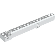 Lego Crane Arm Outside, Wide with Pin Hole at Mid-Point / White