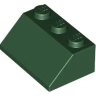 Brick Sloped 45° 2 x 3 / Dark Green