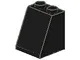 Brick Sloped 65° 2 x 2 x 2 Smooth without Bottom Tube / Black