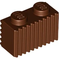 Brick Special 1 x 2 with Grille / Reddish Brown