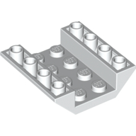 Lego Brick Sloped Inverted 45° 4 x 4 Double with 4 x 2 Recessed / White