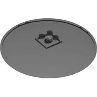 Dish 10 x 10 Inverted (Radar) with Solid Studs / Trans-Black