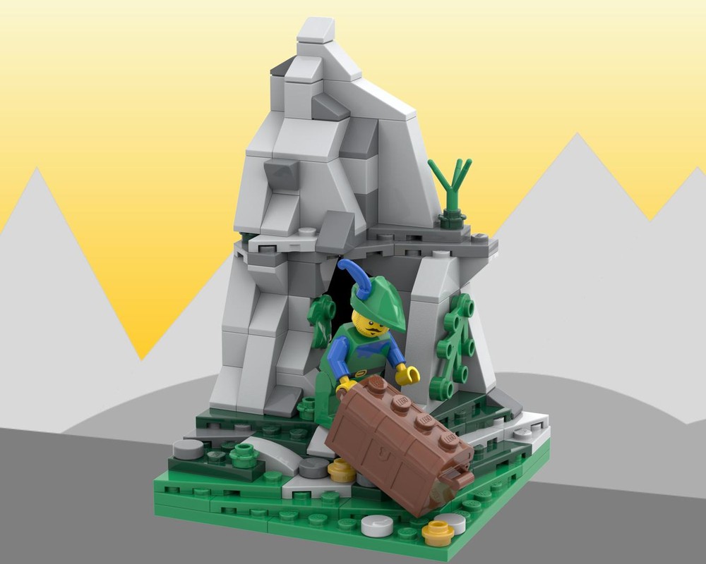 Lego Hiding the loot in a cave