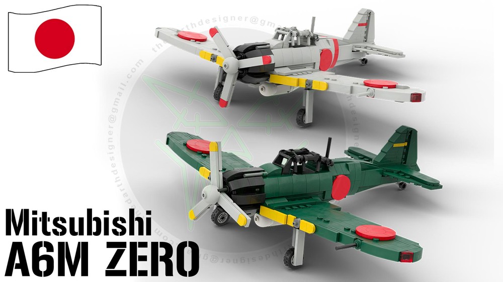 Lego Mitsubishi A6M Zero - WW2 - 1:35 Scale