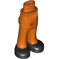 Lego Minidoll Hips and Trousers with Back Pockets and Black Shoes print / Reddish Orange