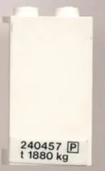 Panel 1 x 2 x 3 - Solid Studs with '240457 P / t 1880 kg' Pattern (Sticker) - Set 6542