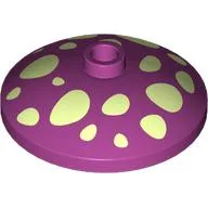 Dish 3 x 3 Inverted with Yellowish Green Spots Print