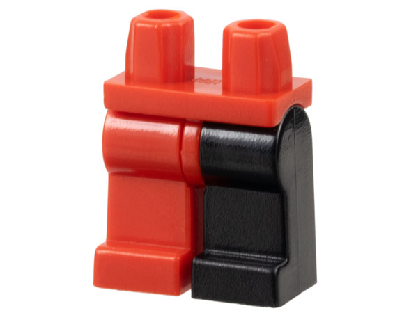 Lego Hips and 1 Black Left Leg, 1 Red Right Leg