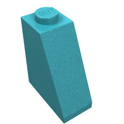 Brick Sloped 65° 2 x 1 x 2 / Medium Azure