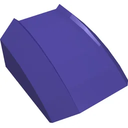 Brick Curved 2 x 2 with Lip, No Studs / Dark Purple