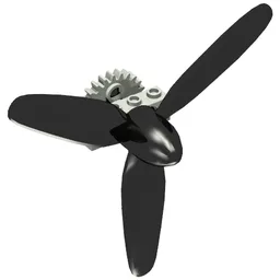 Technic Propeller 3 Blade with 24t Gear / Black