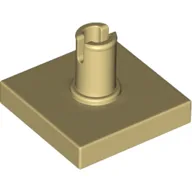 Tile Special 2 x 2 with Top Pin [Squared Holes] / Tan