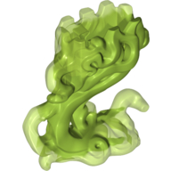 Lego Lower Body, Ghost with Marbled Trans-Bright Green Pattern / Bright Green