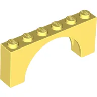 Brick Arch 1 x 6 x 2 - Thin Top without Reinforced Underside [New Version] / Bright Light Yellow