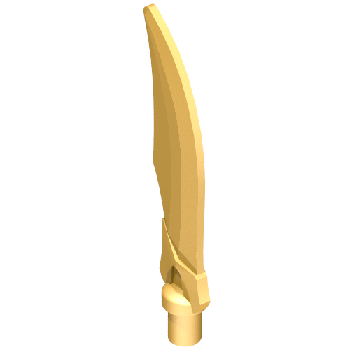 Lego Weapon Sword Curved Blade with Bar / Pearl Gold